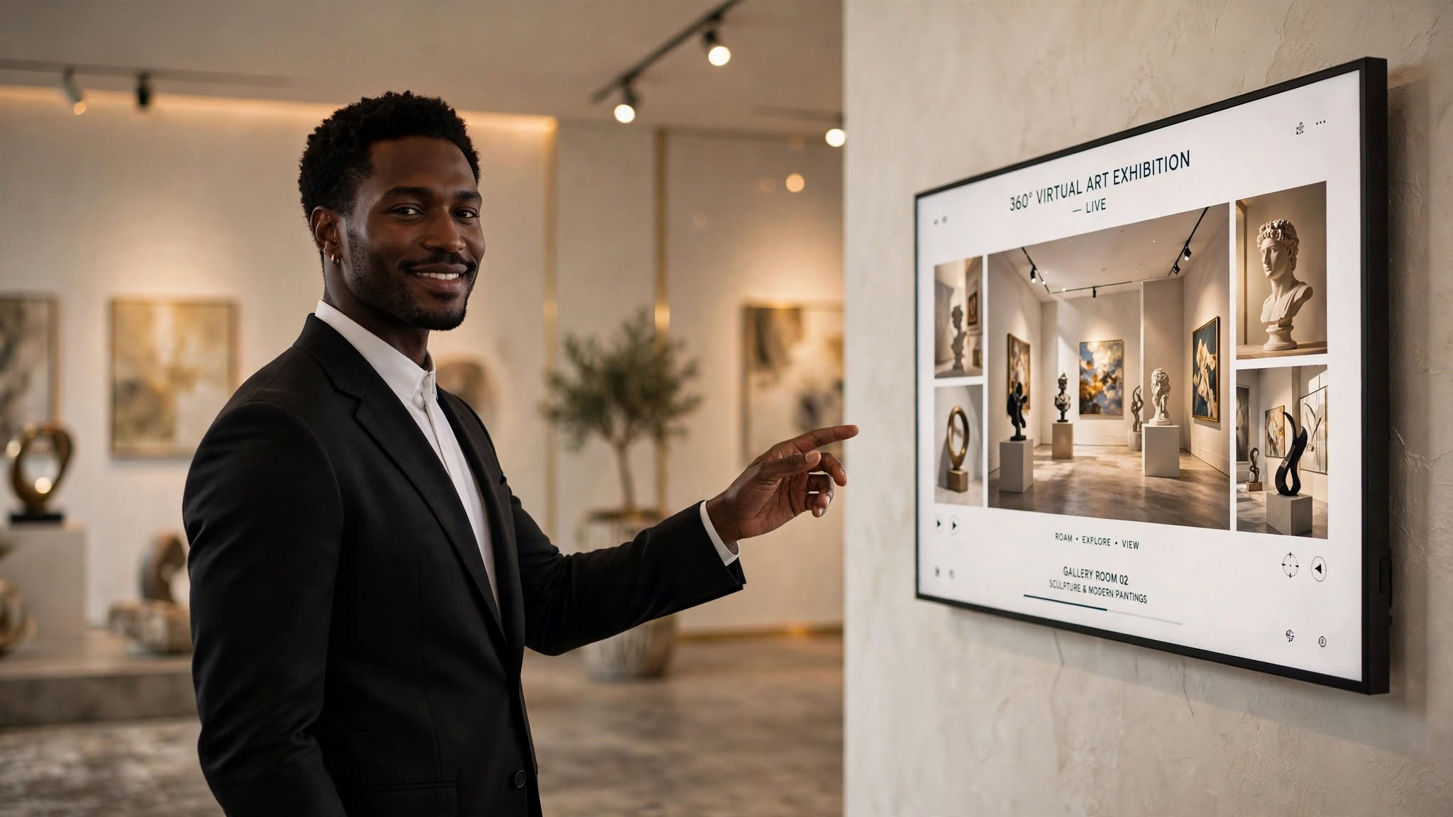 confident gallery model